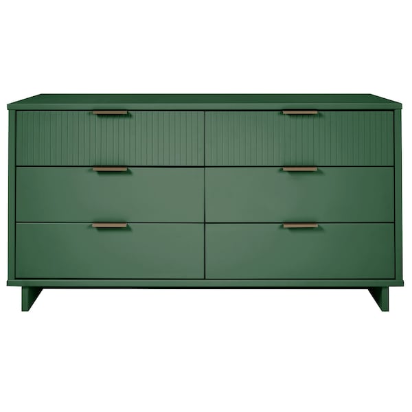 Manhattan Comfort Granville 55.07 Double Wide Dresser in Sage Green DR-5033 - main